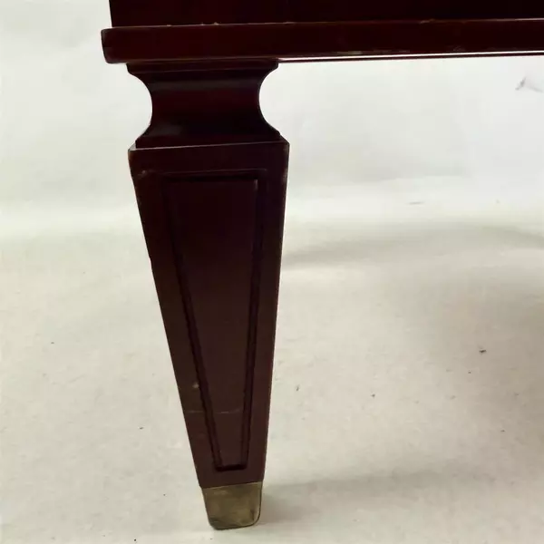 Vintage Needlepoint Victorian Style Floral White Upholstered Foot Stool