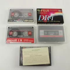 Lot of 5 Blank 60 and 90 Minute Audio Cassette Tapes Sony Fuji Maxell