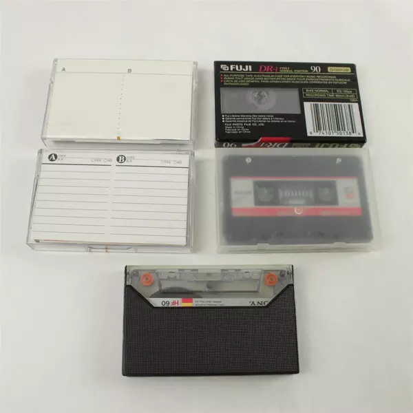 Lot of 5 Blank 60 and 90 Minute Audio Cassette Tapes Sony Fuji Maxell