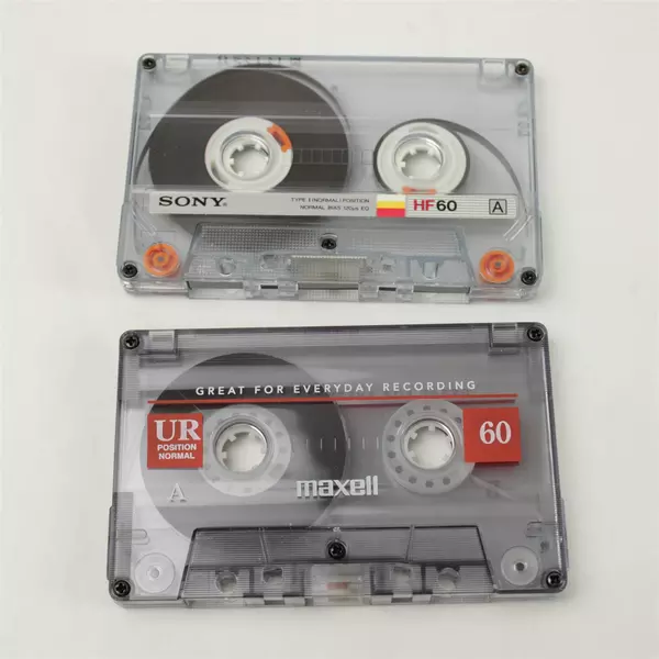 Lot of 5 Blank 60 and 90 Minute Audio Cassette Tapes Sony Fuji Maxell