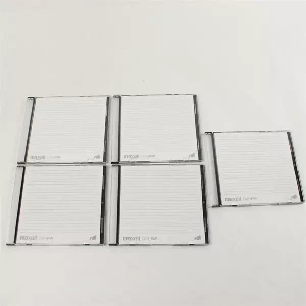 Lot of 5 Maxell DVD+RW 2HR SP Blank Rewritable Discs Unused