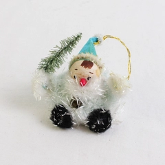 Vintage Wooden Boy Christmas Tree Hanging Ornament