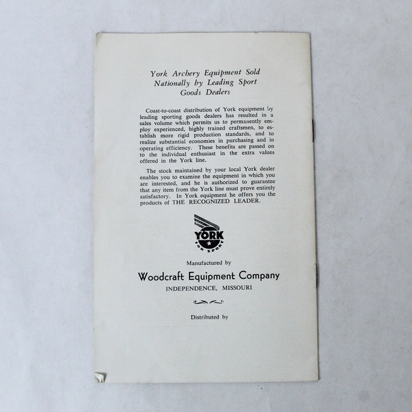Vintage York Archery Syllabus by Woodcraft Equipment Co. - Pre-owned