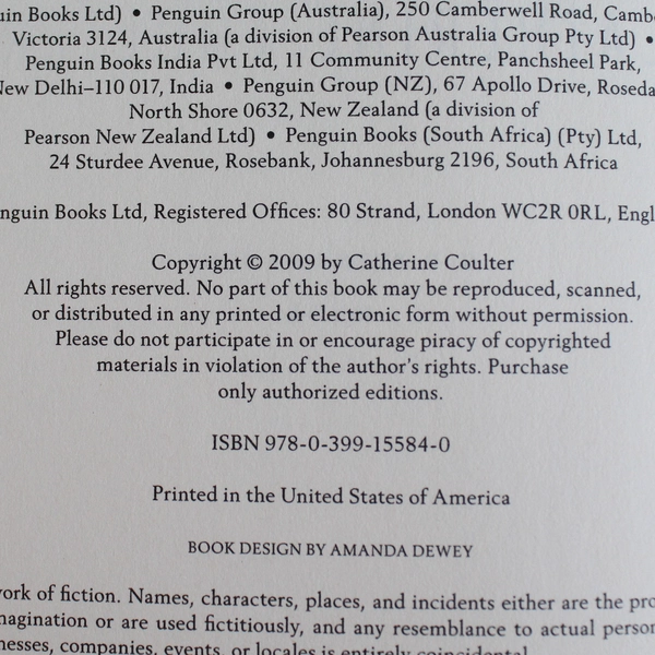 Knock Out By Catherine Coulter An FBI Thriller 2009 Hardcover Dust Jacket