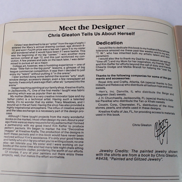 1989 Shirt Style Magazine by Chris Gleaton - 11 Fabric Painting Designs