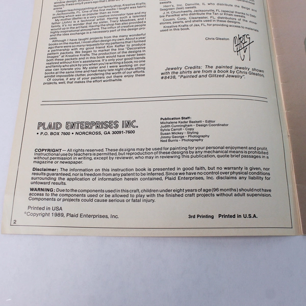 1989 Shirt Style Magazine by Chris Gleaton - 11 Fabric Painting Designs