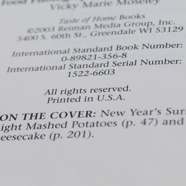 Taste of Home 2003 Quick Cooking Annual Recipes Hardcover - Good Condition