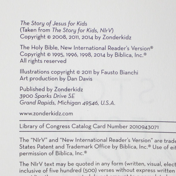 The Story of Jesus for Kids by Zondervan Staff 2014 Trade Paperback