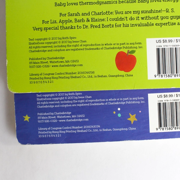 Lot of 2 Baby Loves Science Children's Hardcover Books by Ruth Spiro