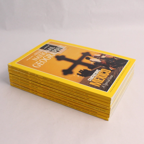 Lot of 7 Vintage 1996 National Geographic Issues Feb April May June Aug & 2 Sept