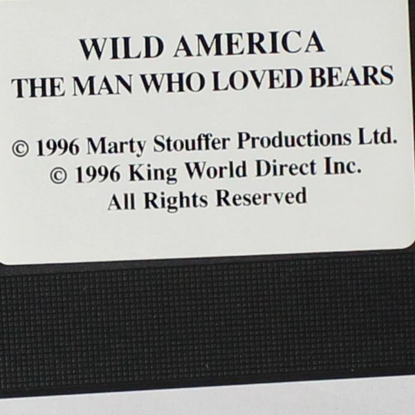 Marty Stouffer's Wild America The Man Who Loved Bears VHS Tape King World 1996