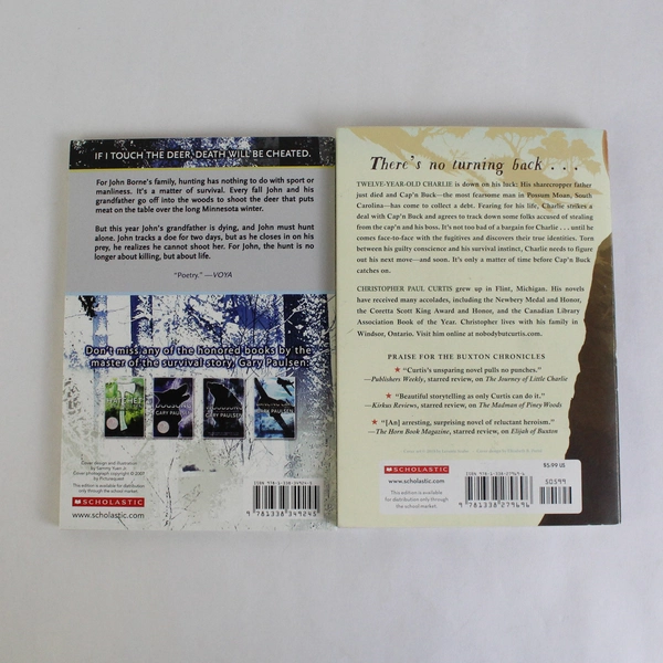 Lot of 2 Scholastic Books Tracker The Journey Of Little Charlie Paperback