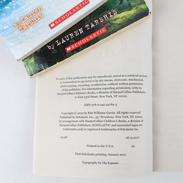 Lot of 3 Scholastic Books 2 From Lauren Tarshis 1 From Rita Williams-Garcia PB