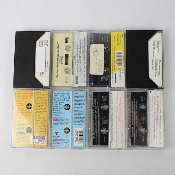 Lot of 8 Christian Cassette Tape Faith Music Charlton Heston Heartsong