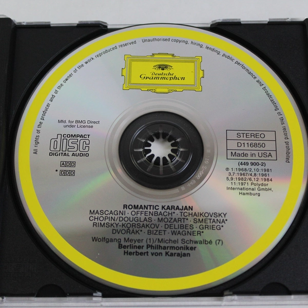 Romantic Karajan 1996 CD Featuring Berliner Philharmoniker Herbert von Karajan
