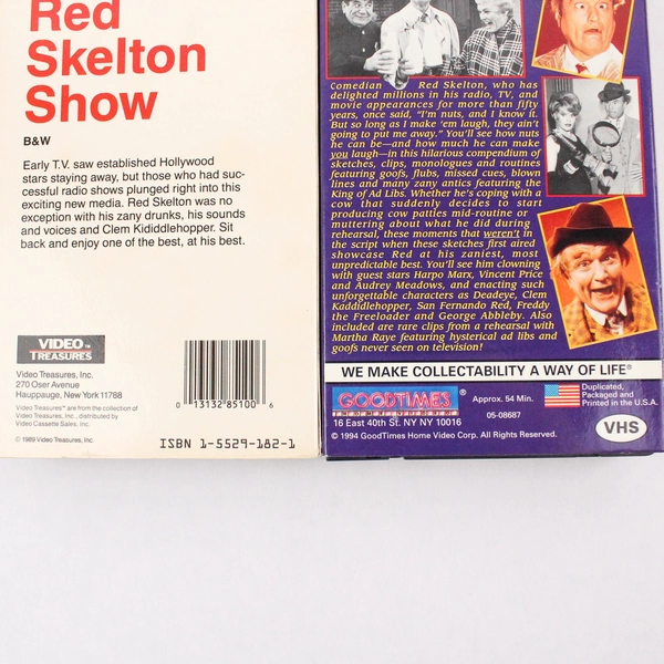 Lot of 2 Red Skelton VHS Tape Movies Red Skelton Show Bloopers Blunders