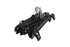 Lot of 10 Retail Pants Hangers Clips Plus Wide Adult Size Black Plastic Metal