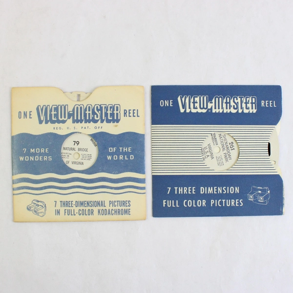 Lot of 2 View-Master Virginia Reels 1950 Vintage 79 and 261