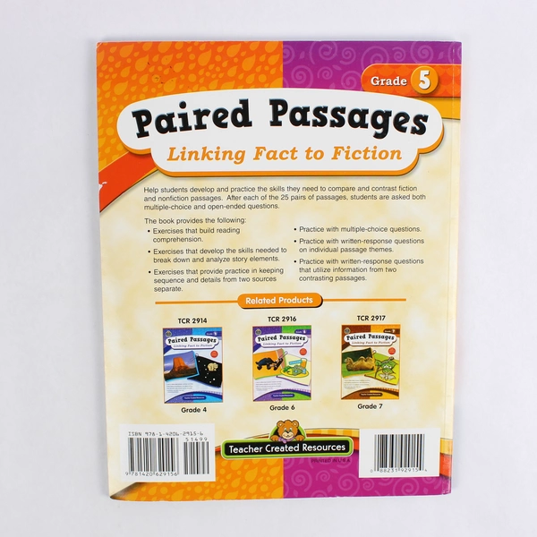 Paired Passages Linking Fact to Fiction Grade 5 by Ruth Foster 2009 Paperback