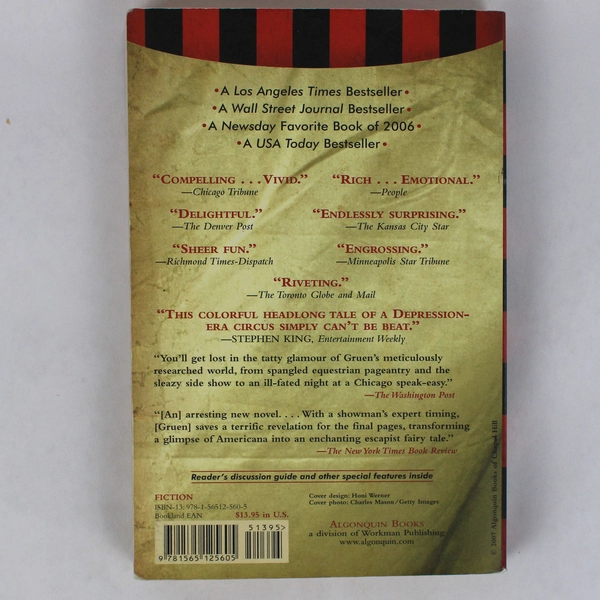 A Sara Gruen Novel Titled Water for Elephants 2006 Paperback Ex-Library Book