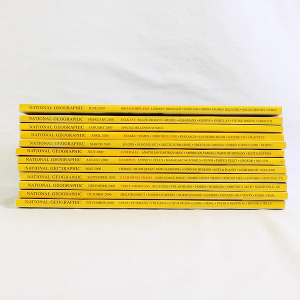 National Geographic Magazine 2000 Complete Collection Set of 12