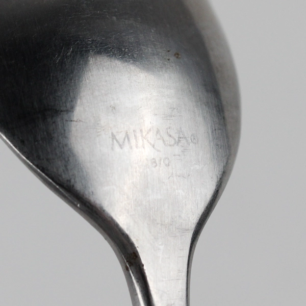 Lot of 2 Mikasa Addison (Stainless) Flatware Teaspoon 7" Long