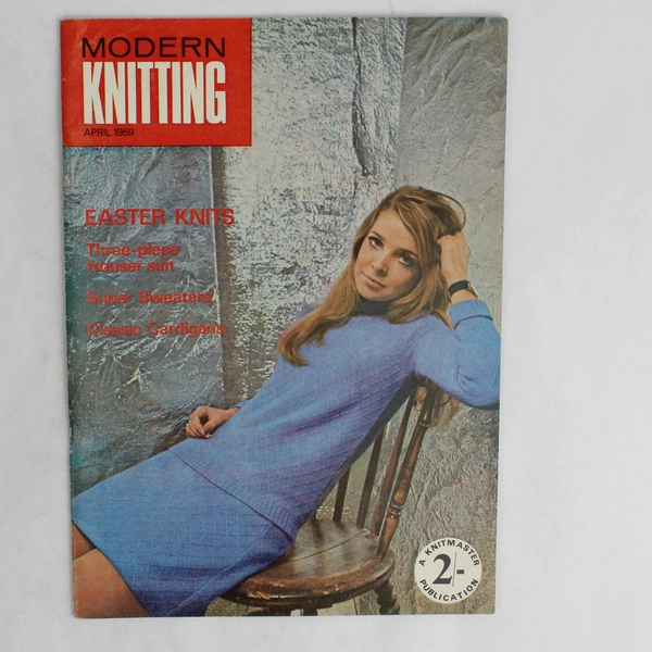 Vintage Modern Knitting Magazine Machine Knitting April 1969 Easter Knits
