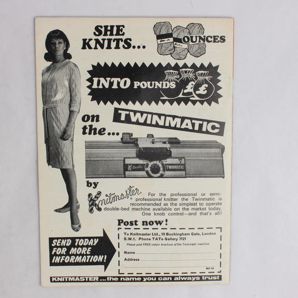Vintage Modern Knitting Magazine Machine Knitting August 1969 Summer Evening
