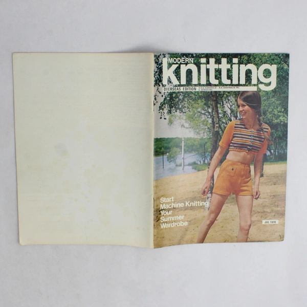 Vintage Modern Knitting Magazine Machine Knitting July 1970 Summer Wardrobe