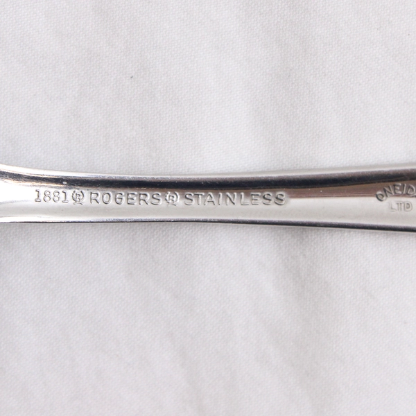 Lot of 5 Oneida Highland Rose Serving Spoons Set Stainless Steel Glossy Finish