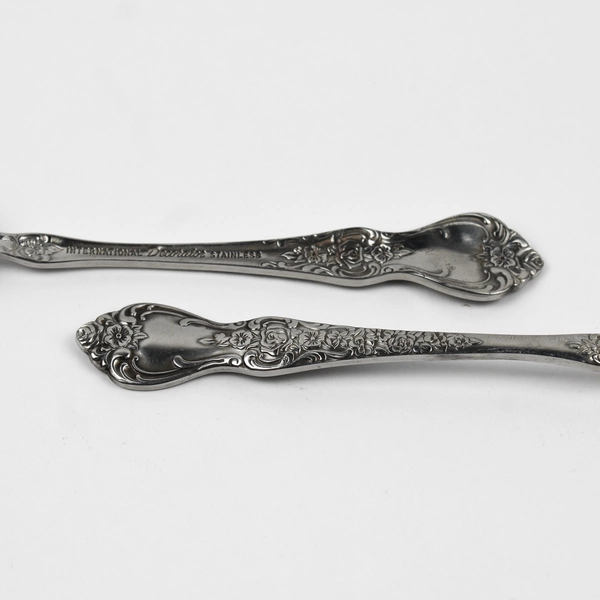 Lot of 3 International Silver La France Pattern Teaspoons Stainless 6.25 Inches