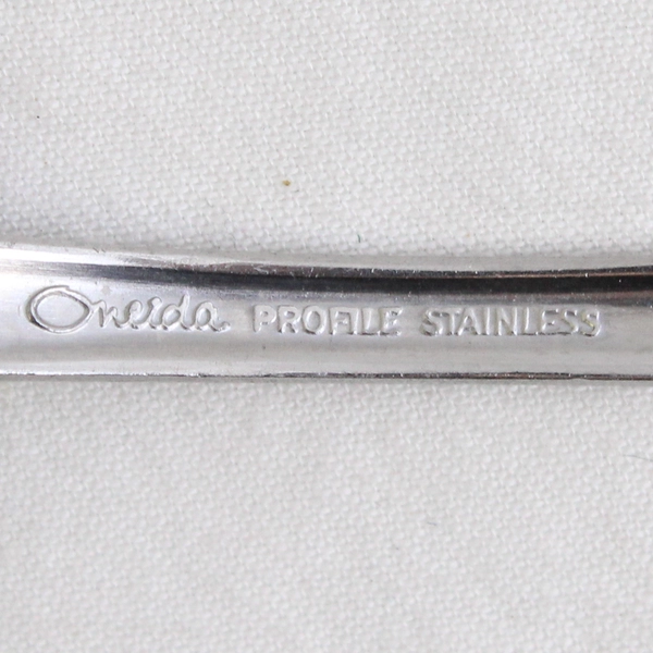 Set of 4 Oneida Plymouth Rock Oval Soup Spoons Stainless Flatware Replacements