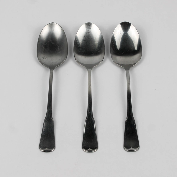 Lot of 3 Oneida Plymouth Rock Serving Spoons Stainless Flatware Replacements