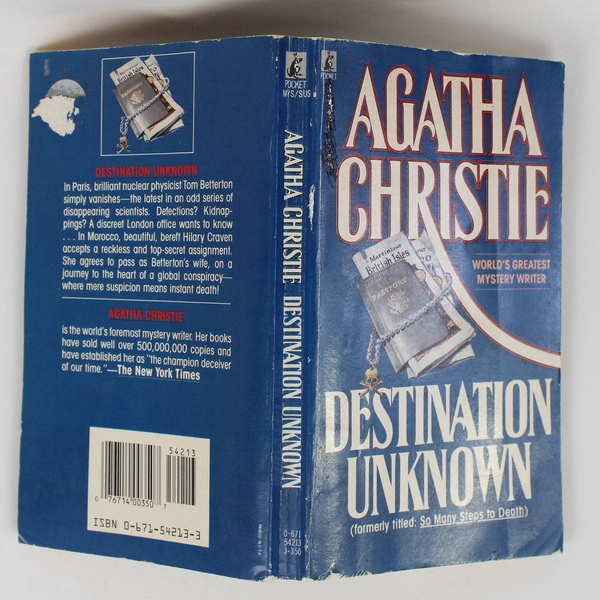 Destination Unknow by Agatha Christie 1955 Vintage Paperback
