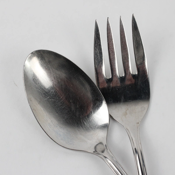 Lot Of 2 Oneida Silver Montclair (Stainless) Flatware Serving Fork & Spoon Set