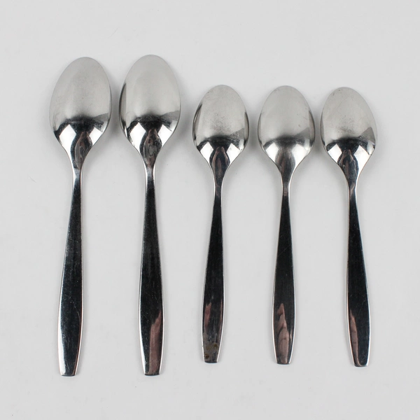 Lot Of 5 Cambridge Silver Seine (Stainless) Flatware 2 Soup Spoons 3 Teaspoons