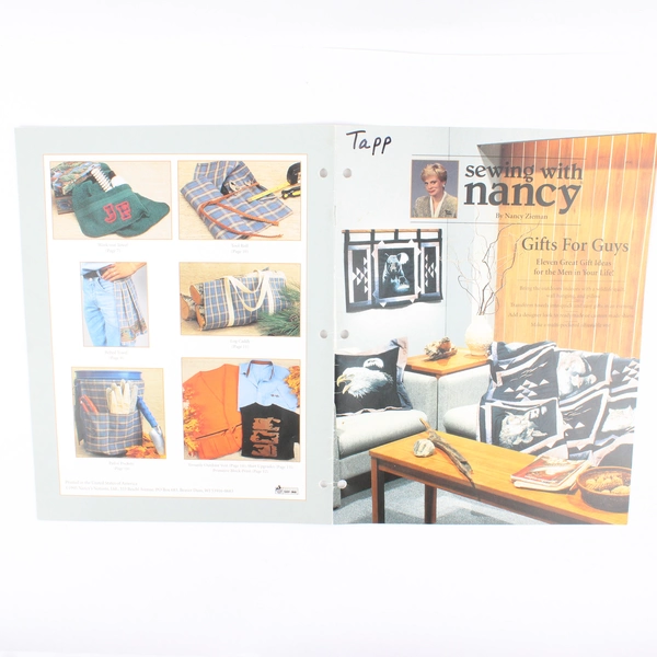 Sewing With Nancy by Nancy Zieman Features Gifts For Guys 1995 Paperback