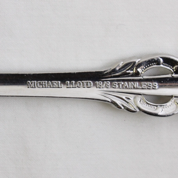 A Set of 4 Michael Lloyd 18/8 Stainless Flatware Salad Forks MLL7 Pattern 7 Inch