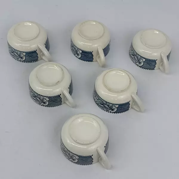 Set of 6 Royal China Currier & Ives Horse And Carriage Coffee Cups
