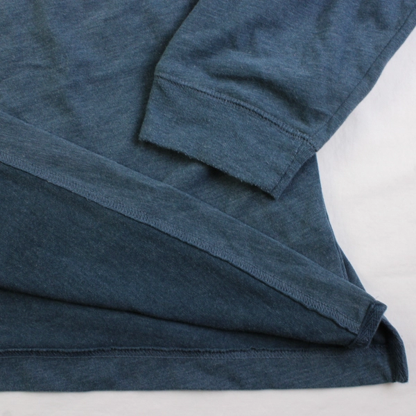 St. Johns Bay Men's Long Sleeve Henley Casual Jersey Shirt Slate Blue Size XL