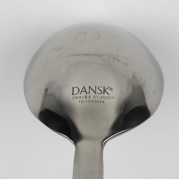 Dansk Flatware Ameni.T 18/10 Stainless Round Bowl Soup Spoon 7.5 Inches