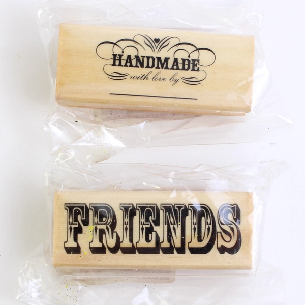 Lot of 5 Fun Rubber Stamps Wood Mounted Owls Flower Friends Handmade With Love