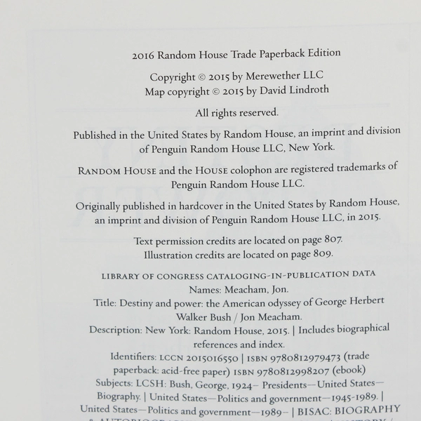 Destiny and Power by Jon Meacham The Story of George H W Bush 2016 Paperback