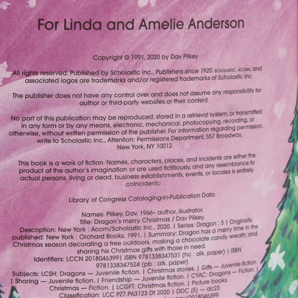 Dragon's Merry Christmas by Dav Pilkey 2020 Scholastic Paperback