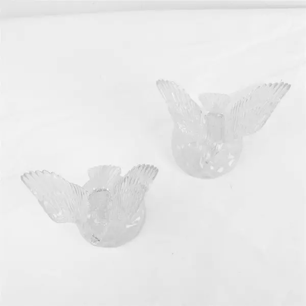 Lot of 2 Vintage Cristal D'Arques France Lead Crystal Glass Eagle Figurine