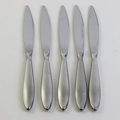 Lot Of 5 Oneida Silver Emery (Stainless) Flatware Dinner Knives 9.5" Long