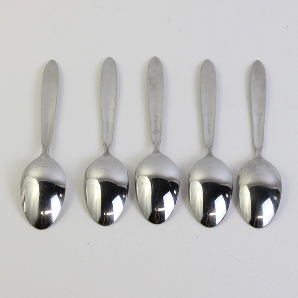 Lot Of 5 Oneida Silver Emery (Stainless) Flatware Soup Spoons 7.25" Long