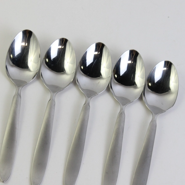 Lot Of 5 Oneida Silver Emery (Stainless) Flatware Soup Spoons 7.25" Long