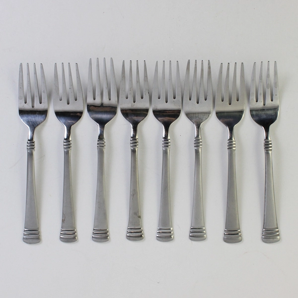 Lot Of 8 Cambridge Silver Codie Pattern Salad Forks 6.25" All the Same Backs SS