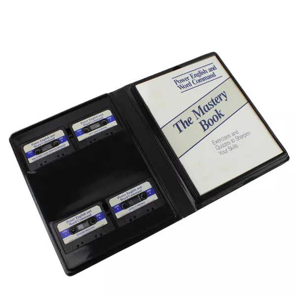 Power English & Word Command Cassette Set w/ 3 Books Untested